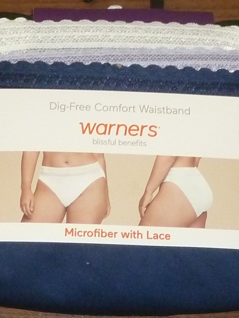 Warners Blissful Benefits Dig-Free Microfiber Brief 3-Pack Size: 2XL XXL